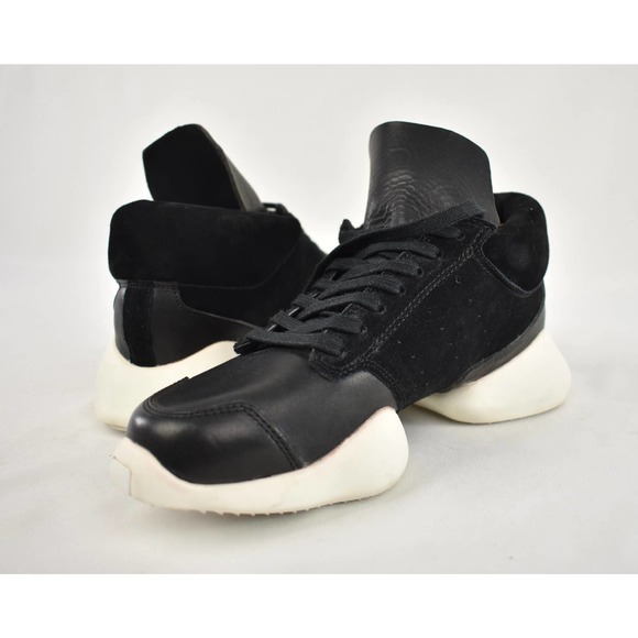 RICK OWENS X ADIDAS Black Tech Runner Sneakers Men’s Size 7 - Picture 8 of 8